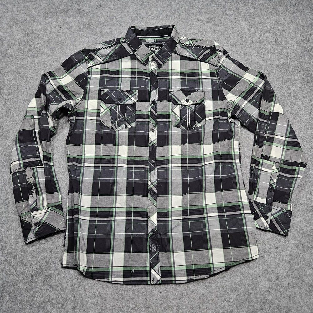 BKE Men's XL Standard Fit‎ Black Western Button Down Shirt Long Sleeve